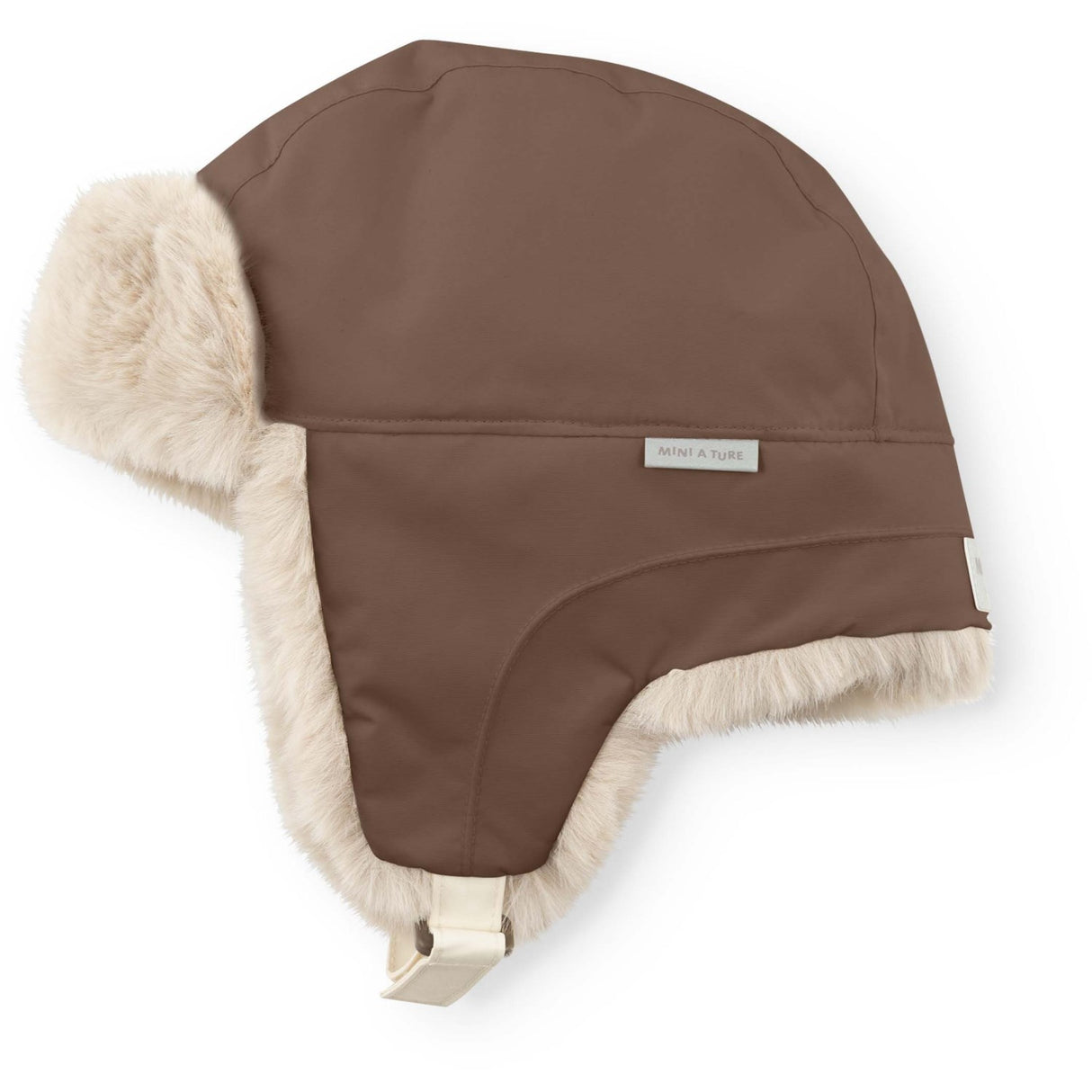 Mini A ture Chestnut Brown Matcrister Teddy Lined Winter Hood