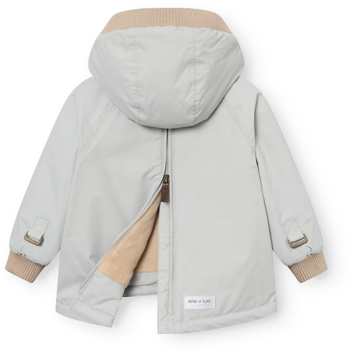 Mini A ture Puritan Grey Matbabywen Fleece Lined Winter Anorak. GRS