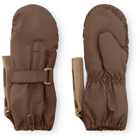 Mini A ture Chestnut Brown Matcesar Fleece Lined Mittens