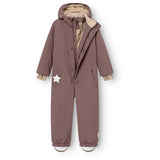 Mini A ture Peppercorn Plum Matwanni Fleece Lined Snowsuit. GRS
