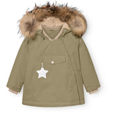 Mini A ture Aloe Green Matwang Fleece Lined Winter Jacket Fur. GRS