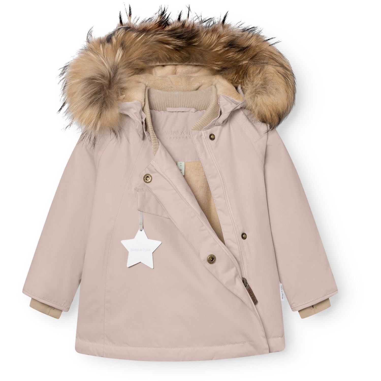 Buy Mini A ture Cloudy Rose Matwang Fleece Lined Winter Jacket Fur
