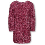kids ONLY Rose Wine Kogconfidence Life Ls Seq Flrd Dress Jrs