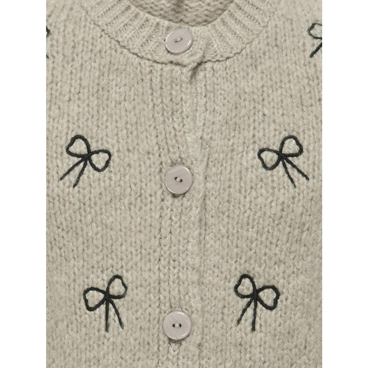kids ONLY Pumice Stone Melange Detail Bows/Black Kogcody L/S O-Neck Bow Cardigan Knt