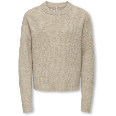 kids ONLY Pumice Stone Melange Kogcamilla O-Neck L/S Pullover Knt