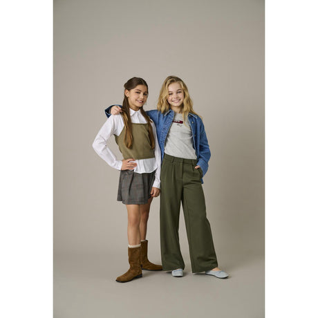 kids ONLY Seal Brown Libra Checks Kogfine Pleat Skirt Jrs