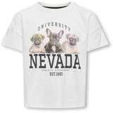 kids ONLY Cloud Dancer Nevada Kogditte Life S/S Ovz Printed Top Jrs