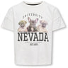 kids ONLY Cloud Dancer Nevada Kogditte Life S/S Ovz Printed Top Jrs