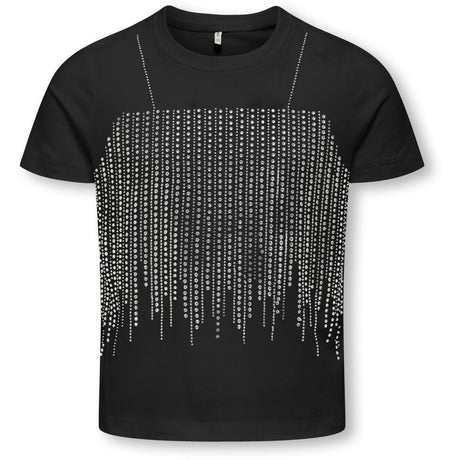 kids ONLY Black Rhinestone Silver Kogbillie Life S/S Stone Top Jrs