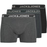 Jack & Jones Junior Dark Grey Melange Jacblack Friday Trunks 3 Pack Jnr