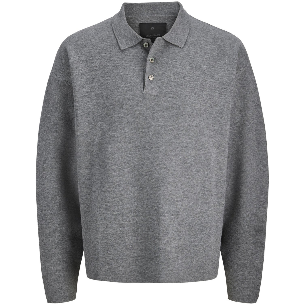 Jack & Jones Junior Medium Grey Melange Jprblabradfort Knit Polo Ln Jnr