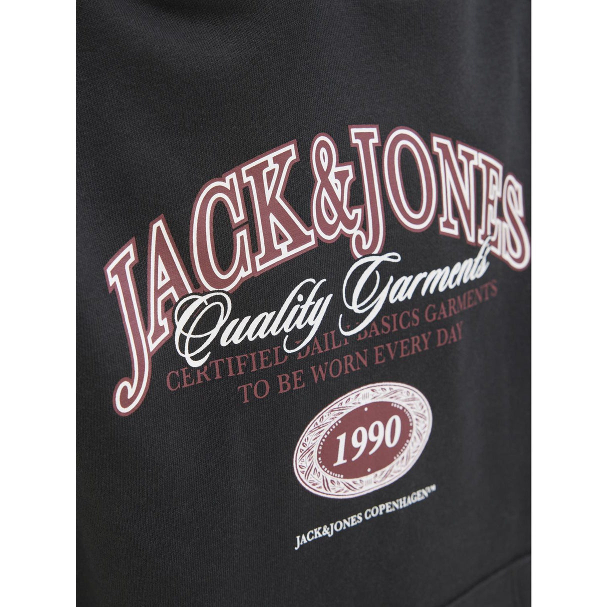 Jack & Jones Junior Black Jjari Branding Sweat Hood Jnr
