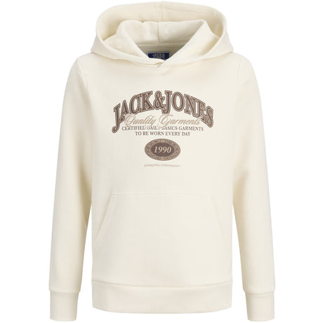 Jack & Jones Junior Antique White Jjari Branding Sweat Hood Jnr