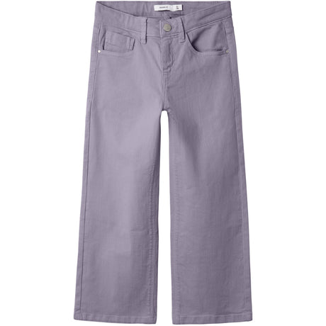 Name It Lavender Gray Nkfrose Wide Twi Pants 1115-Tp Noos