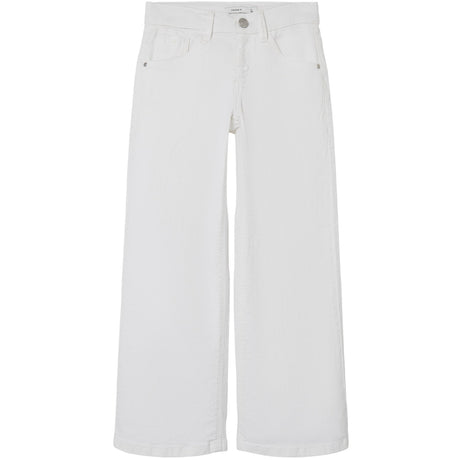 Name It Bright White Nkfrose Wide Twi Pants 1115-Tp Noos