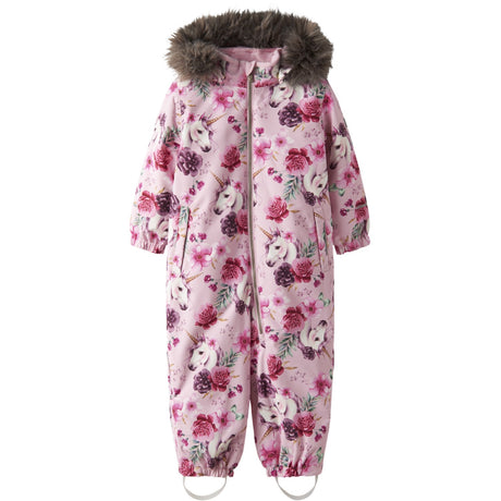 Name It Parfait Pink Floral Unicorn Nmfsnow10 Suit Aop Fo Noos