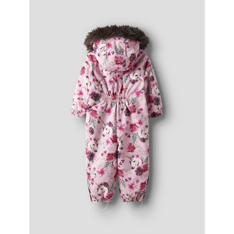 Name It Parfait Pink Floral Unicorn Nmfsnow10 Suit Aop Fo Noos