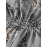 Name It Ultimate Grey Woodland Nmnsnow10 Suit Aop Fo