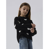 Name It Black Cloud Dancer Hearts Nkfona Ls Knit