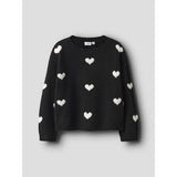 Name It Black Cloud Dancer Hearts Nkfona Ls Knit