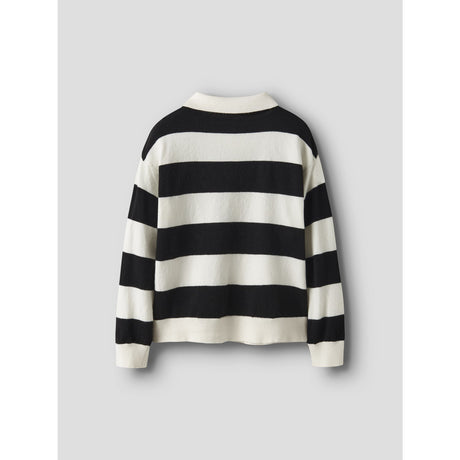 Name It Black Nkmobert Ls Loose Knit Polo