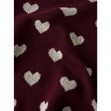Name It Burgundy Peyote Heart Nmfoana Ls Knit