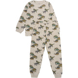 Minymo Beige Melange Pajamas Ls Set Aop