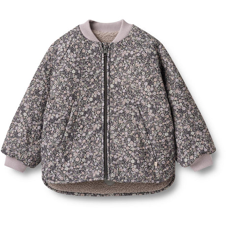 Wheat Black Sea Flowers Reversible Thermo Jacket Lake