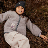 Wheat Black Sea Flowers Reversible Thermo Jacket Lake