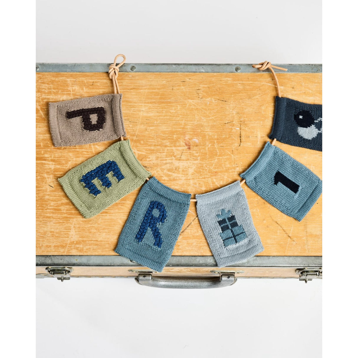 Smallstuff Blue Knitted Flag 1