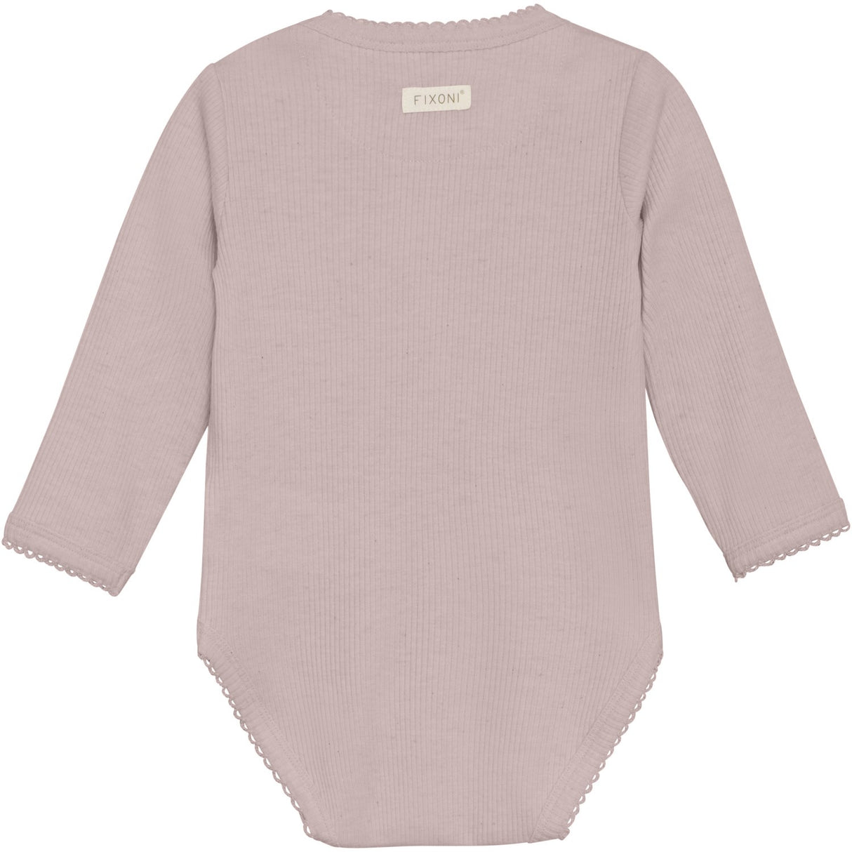 FIXONI Pale Mauve Melange Wrap Body Ls Melange Rib