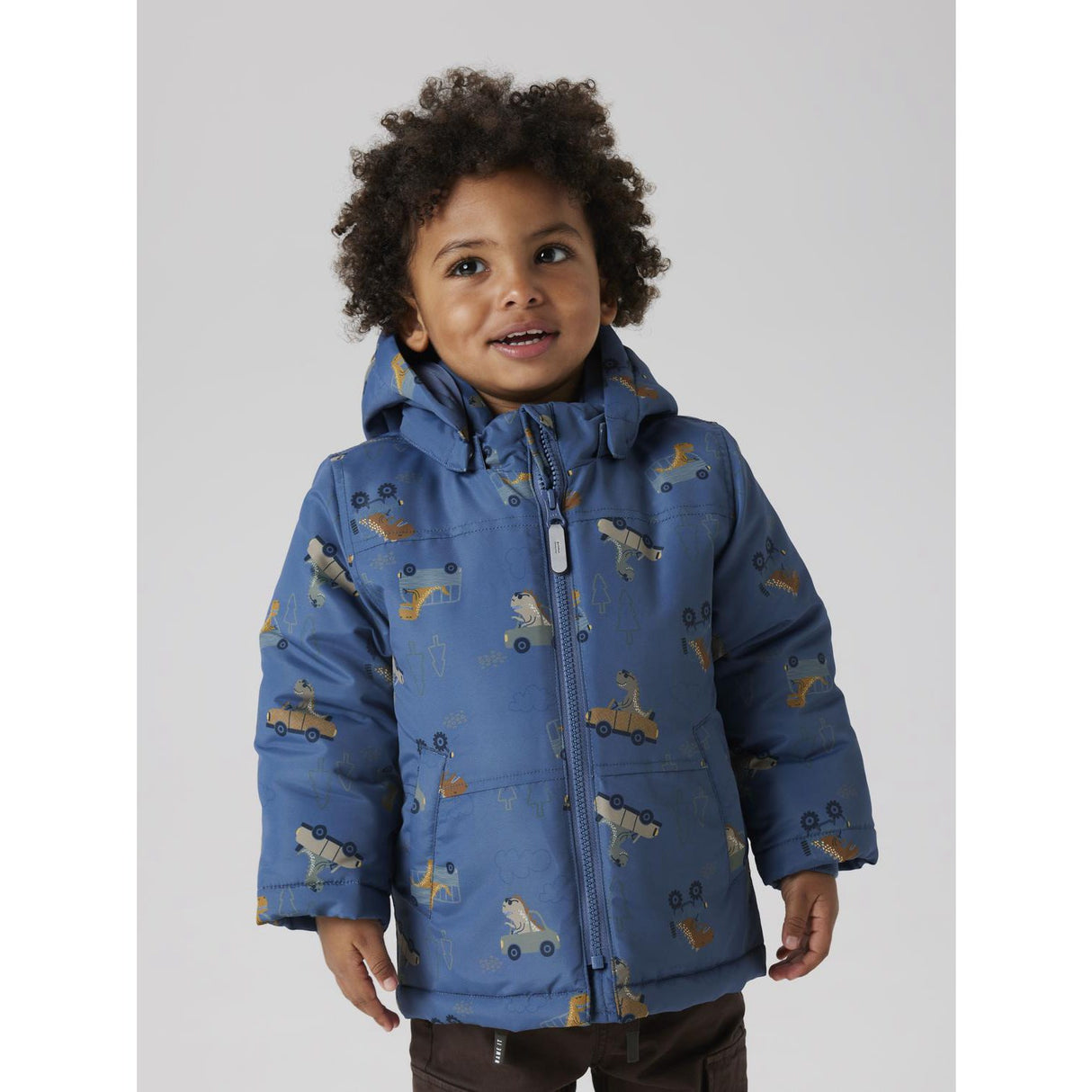 Name It Vintage Indigo Dino Car Nmmmax Pa Jacket Aop Noos