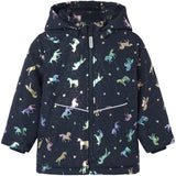 Name It Dark Sapphire Unicorn Nmfmaxi Pa Jacket Foil Aop Noos