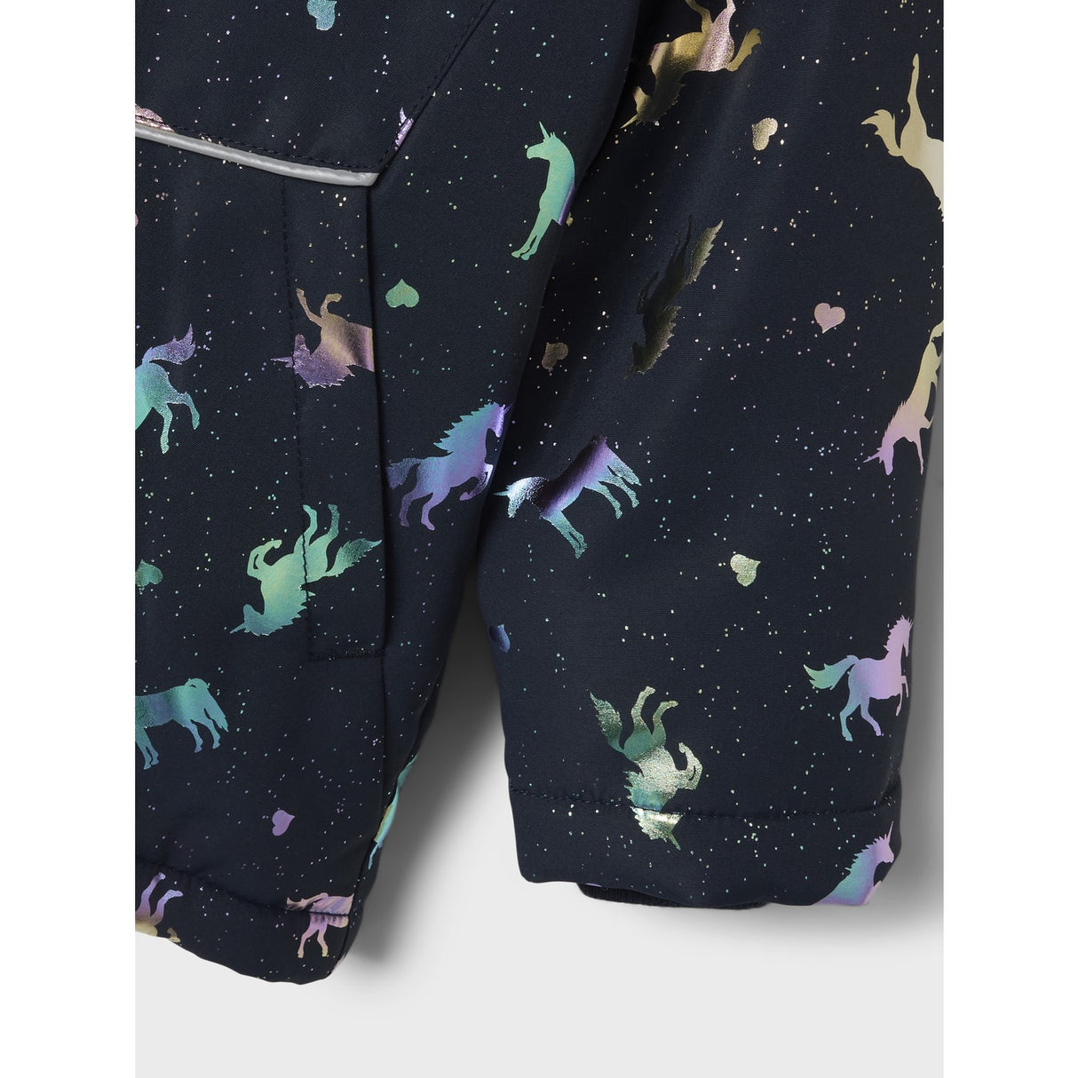 Name It Dark Sapphire Unicorn Nmfmaxi Pa Jacket Foil Aop Noos