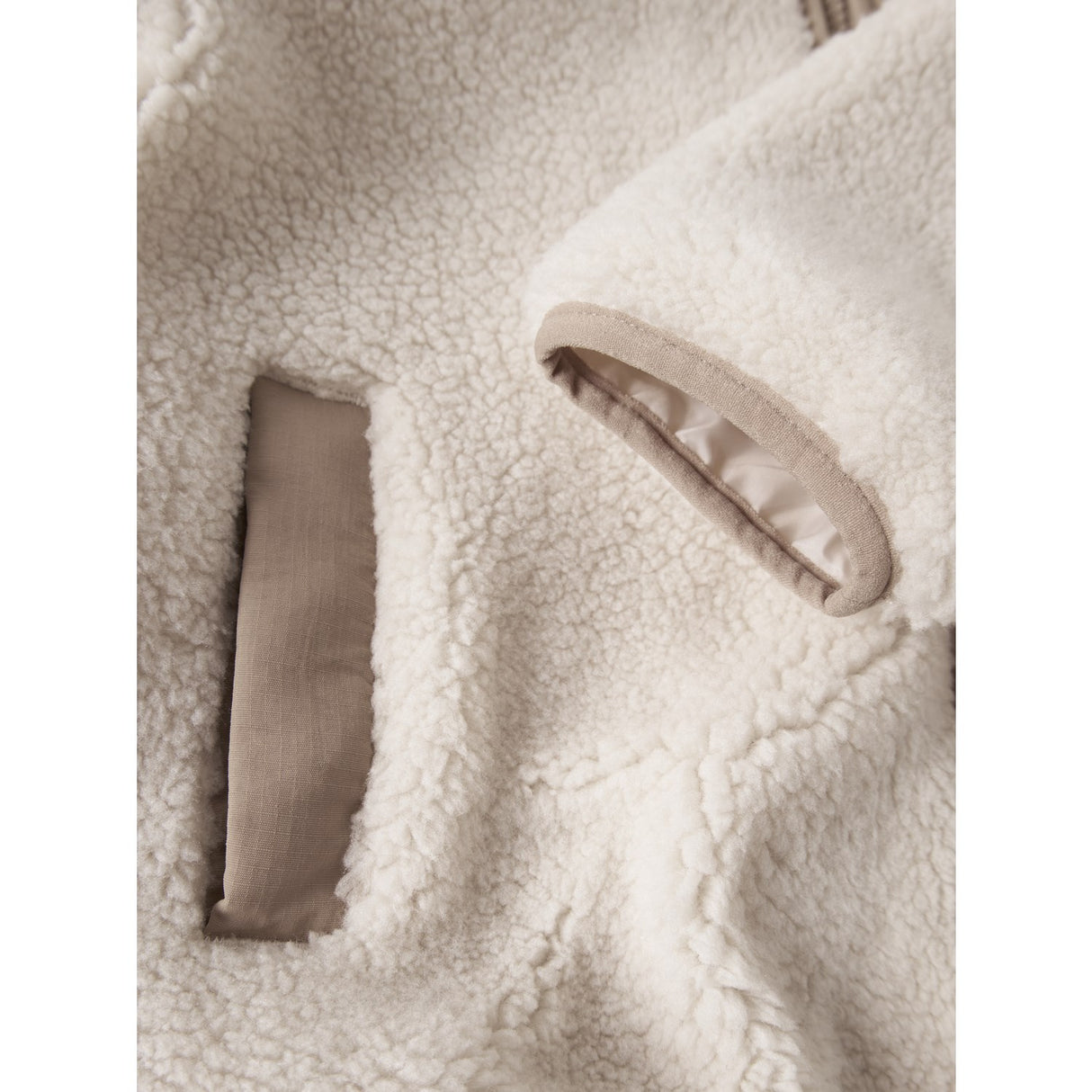 Name It Moonbeam Chest Pocket Savannah Tan Nknmattia Sherpa Jacket Pb