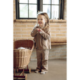 Hust & Claire Biscuit Sicillia Ottoman Velour Solid