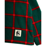 Mini Rodini Green Plaid AOP Fleece Ls Top