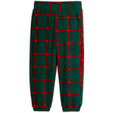 Mini Rodini Green Plaid AOP Fleece Trousers