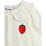 Mini Rodini White Strawberry Emb Schiffli Blouse