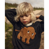 Mini Rodini Black Mammoth Chenille Sweatshirt