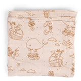 FILIBABBA Dreamy Adventurers Muslin Swaddle Diaper 120x120 Cm Gots