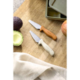FILIBABBA Pumpkin + Offwhite Beginner's Cutting Knives 2-Pack