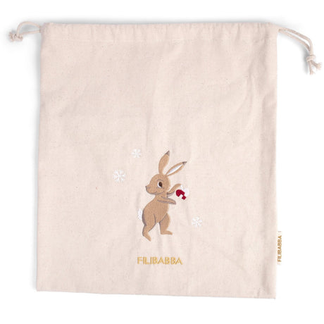 FILIBABBA Hare Embroidered Gift Bag Gots Wonderful Winter Mountain