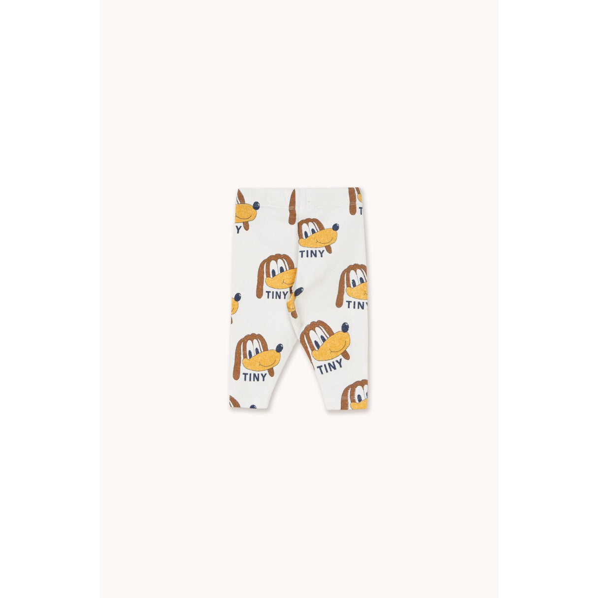 TinyCottons Off-White Dogs Rib Baby Leggings
