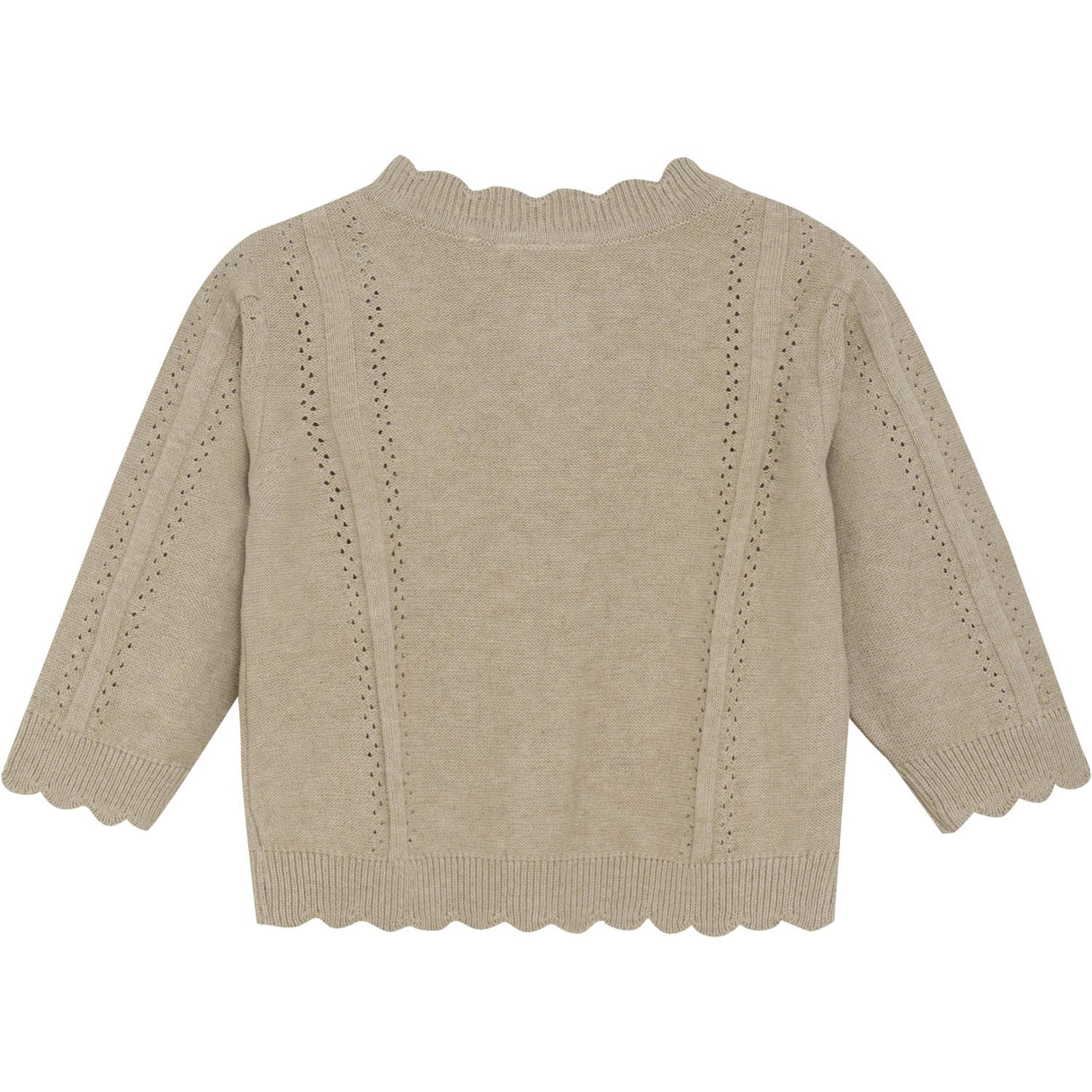 Minymo Beige Melange Cardigan Knit