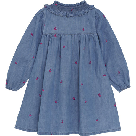 Minymo Ombre Blue Dress Ls W. Emb