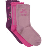 Minymo Mauve Orchid 3-Pack Socks