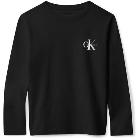 Calvin Klein Ck Black Chest Monologo Ls T-Shirt