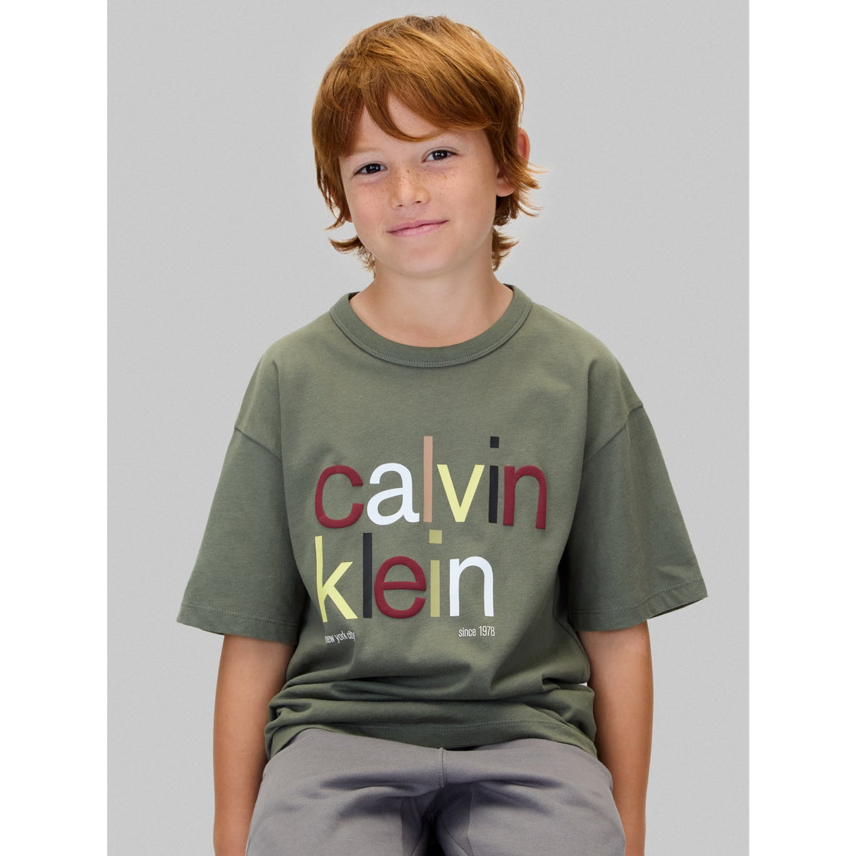 Calvin Klein Thyme Color Logo Graphic Ss T-Shirt