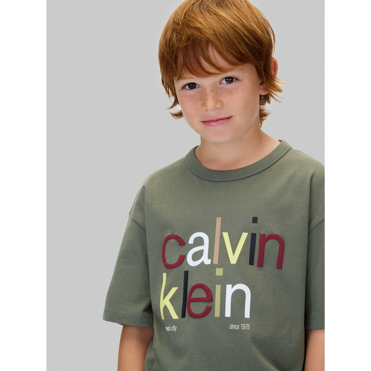 Calvin Klein Thyme Color Logo Graphic Ss T-Shirt